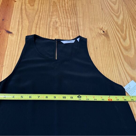 NWT Athleta Washable Silk Side Slit CYA Tank Black Women’s SIZE S - Picture 11 of 12